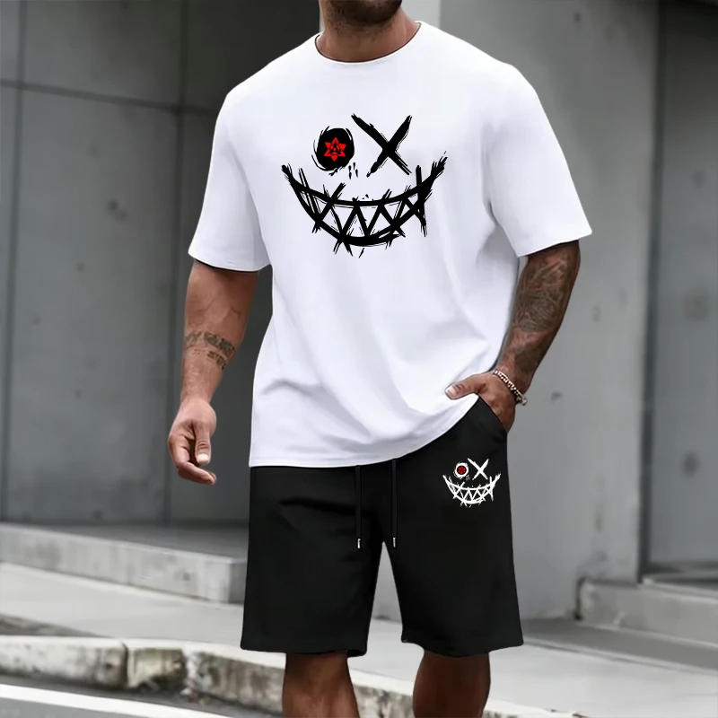 Mens Fashion Urban - 2026 Summer Men's Set T-shirt&shorts Urban