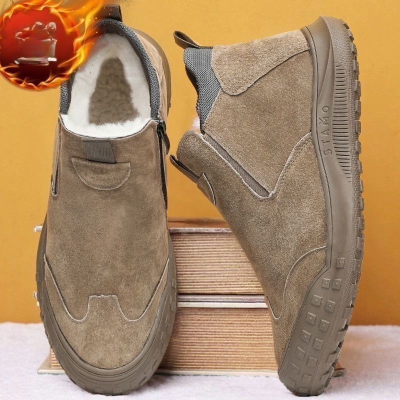 Men'S Fashion Loafers - Winter Men's Shoes Plush Warm Cotton