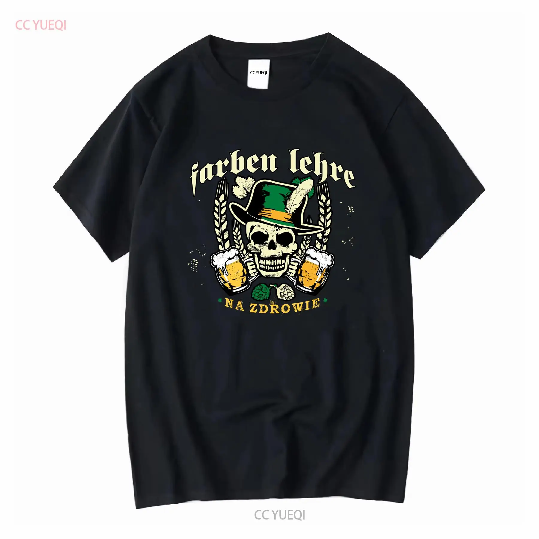 Mens Fashion Black Shirt - Farben Lehre punk band rock T