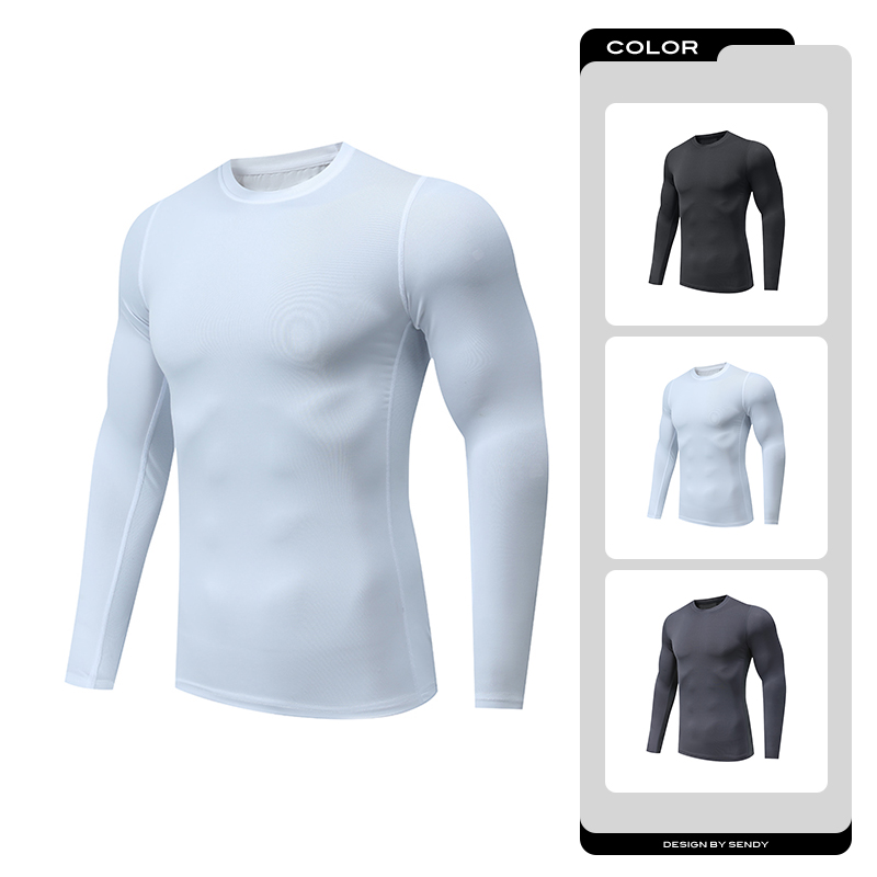 Track Suit Men - Men's Running Compression T-shirt Long sleeves