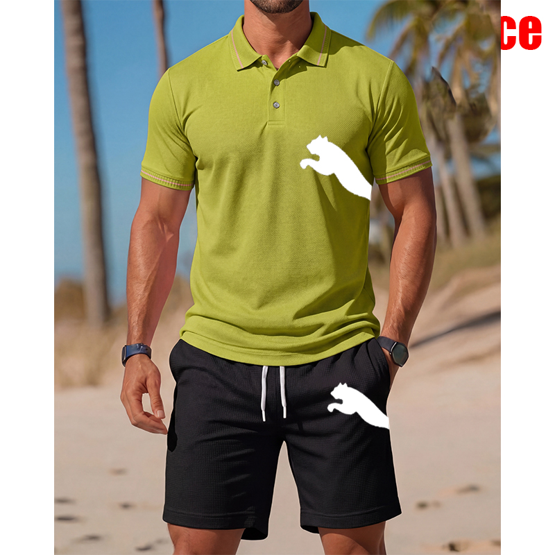 Men'S Fashion Outfits 2026 - Men's Casual Short-Sleeved Polo Shirt And