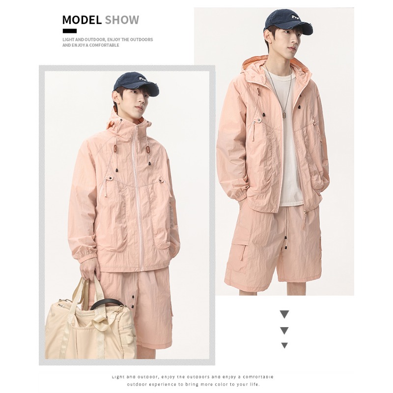 Corduroy Jacket Men - Hiking Mountaineering UV Resistant Skin Clothes