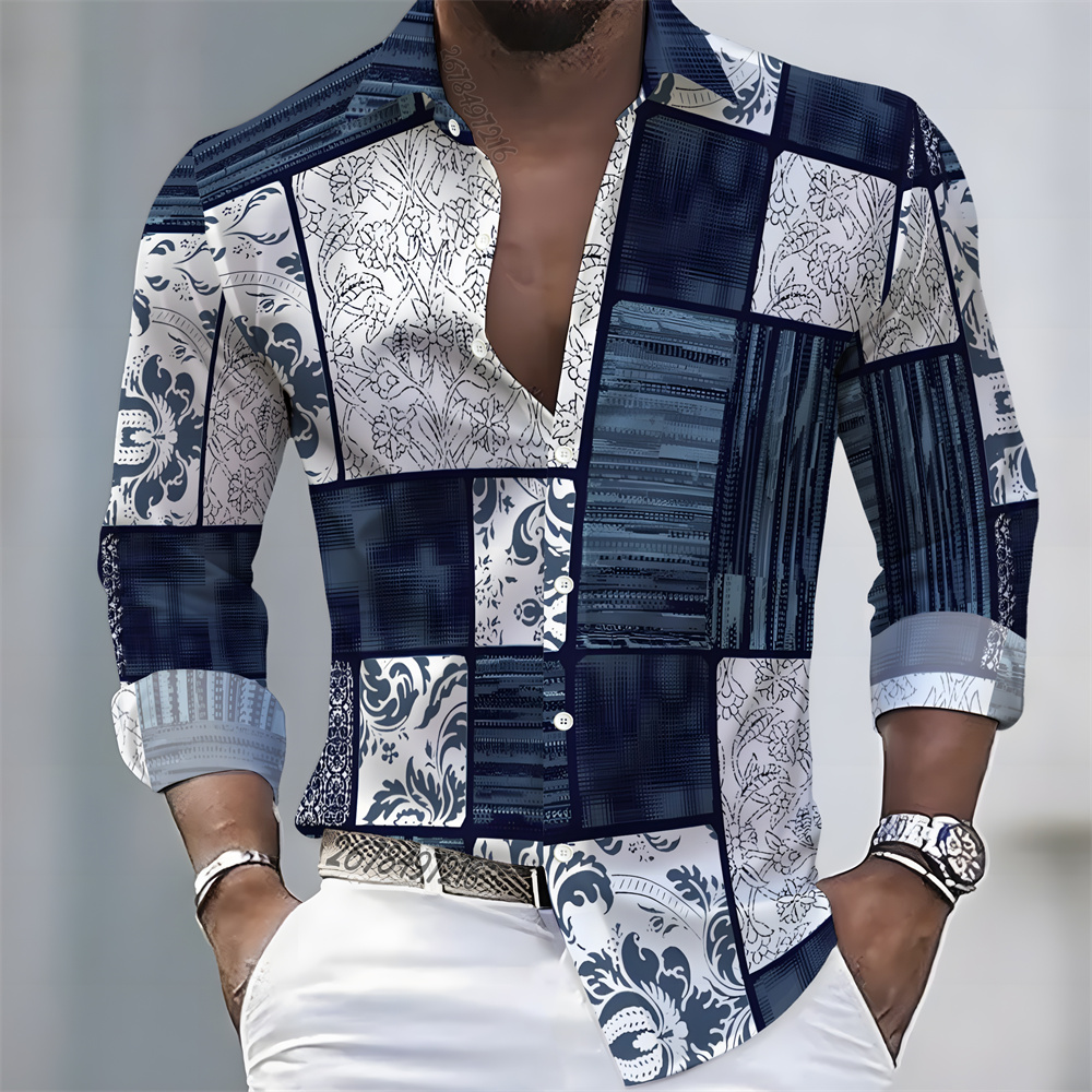 Mens Fashion Style - Men's Light Luxury Style Color Block