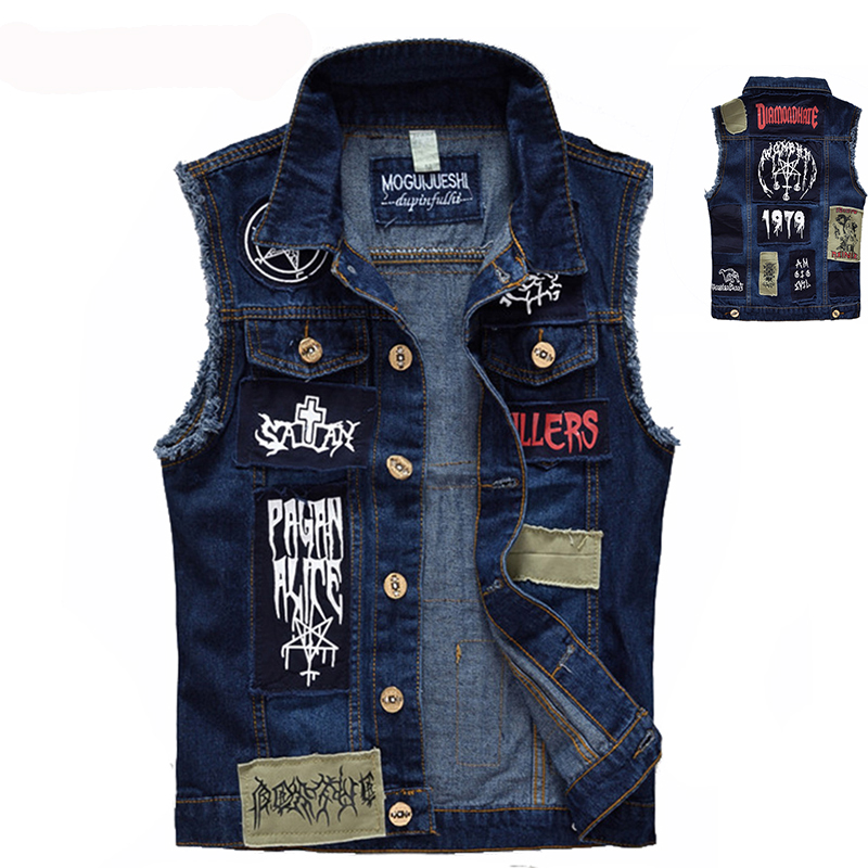 Men'S Fashion Vest With Jeans - Classic Vintage Men's Jeans Vest Sleeveless