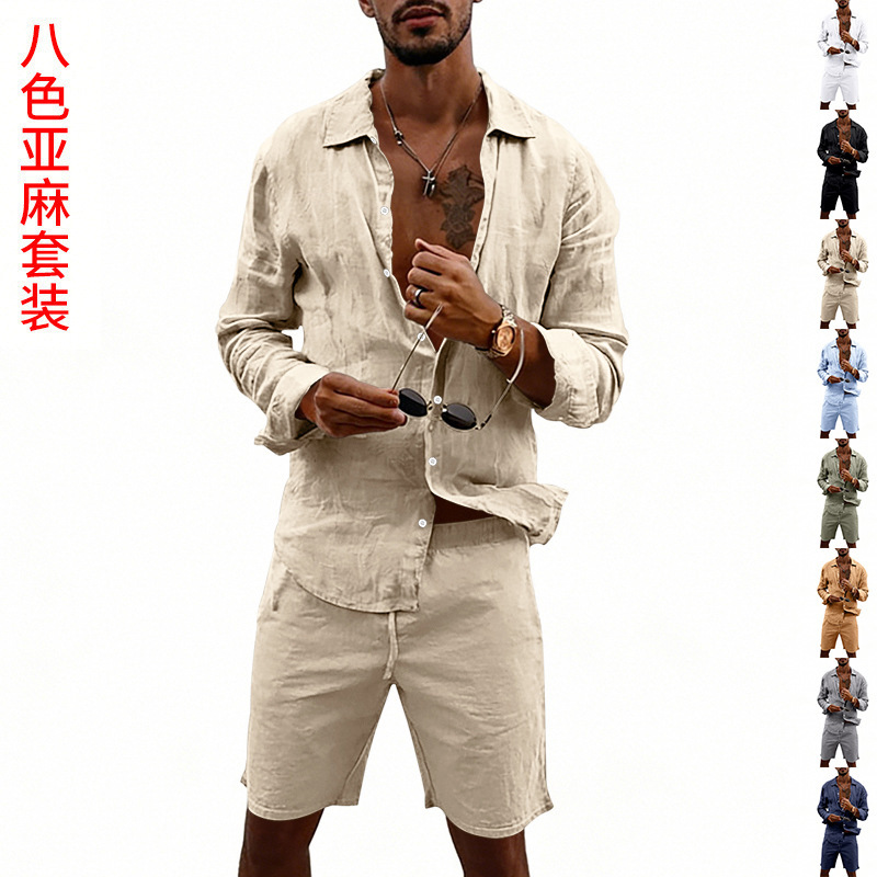 Knitted Cardigan Men - Summer Men's Linen Casual Loose Long