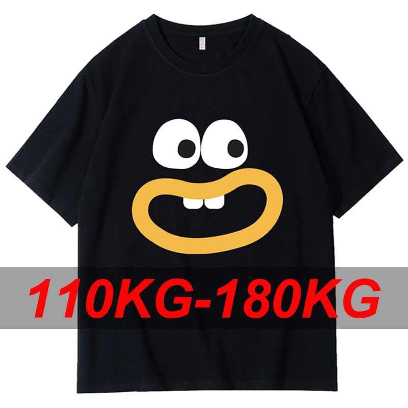 Mens Fashion Black Shirt - Summer Plus Size T-Shirt for Men