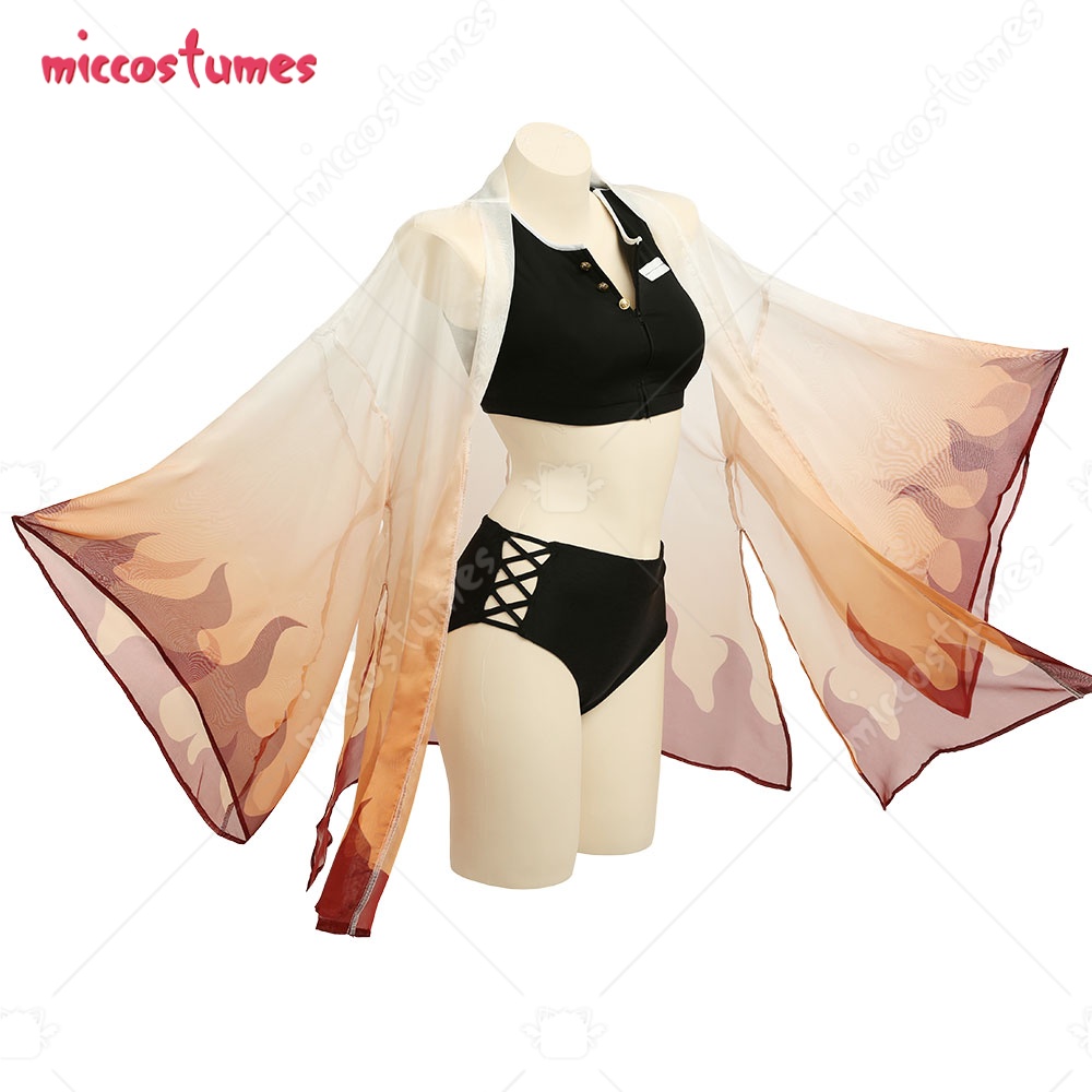 Formal Waistcoat Vest - HAIKYUU Flame Pattern Swimsuits for Women