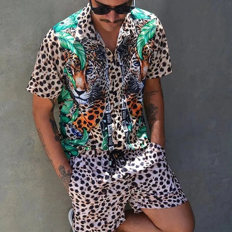 Mens Fashion Style - Summer Men's Fashion Leopard Print Short