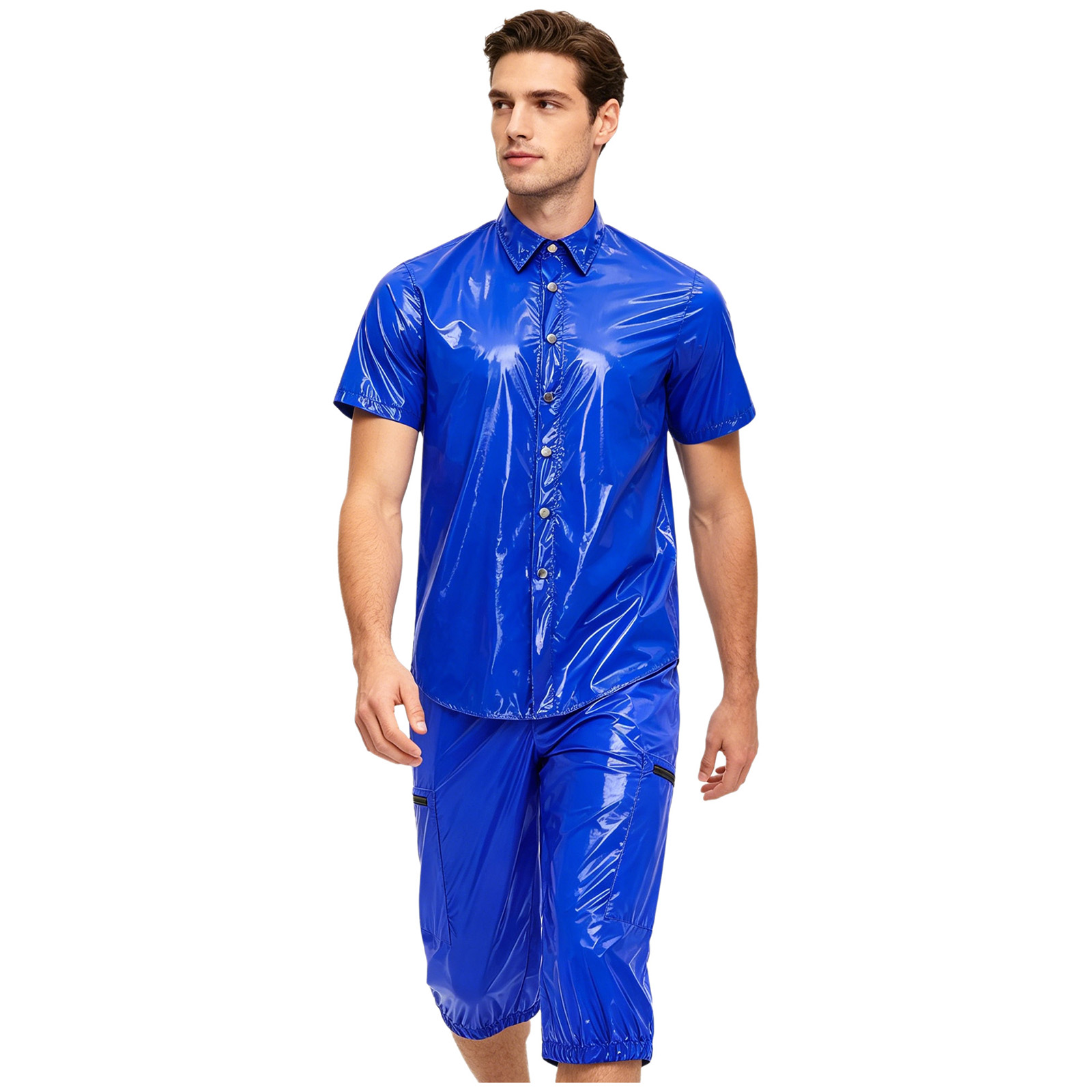Track Suit Men - Mens Waterproof Tracksuit Short Sleeve Front