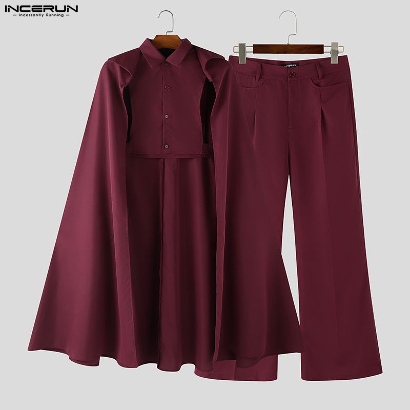 INCERUN Men Sets Solid Color L - Men'S Fashion For 2026 ulasan dan harga