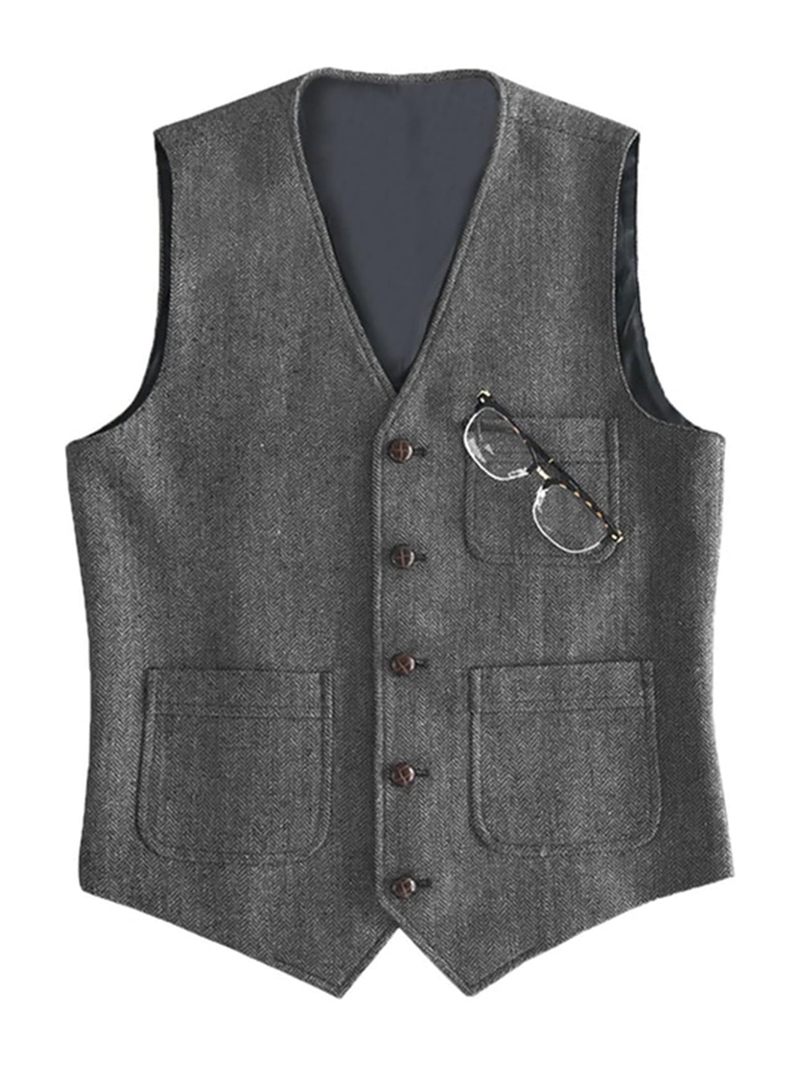 Men's Suit Formal V Neck Wool  - Formal Waistcoat Vest ulasan dan harga