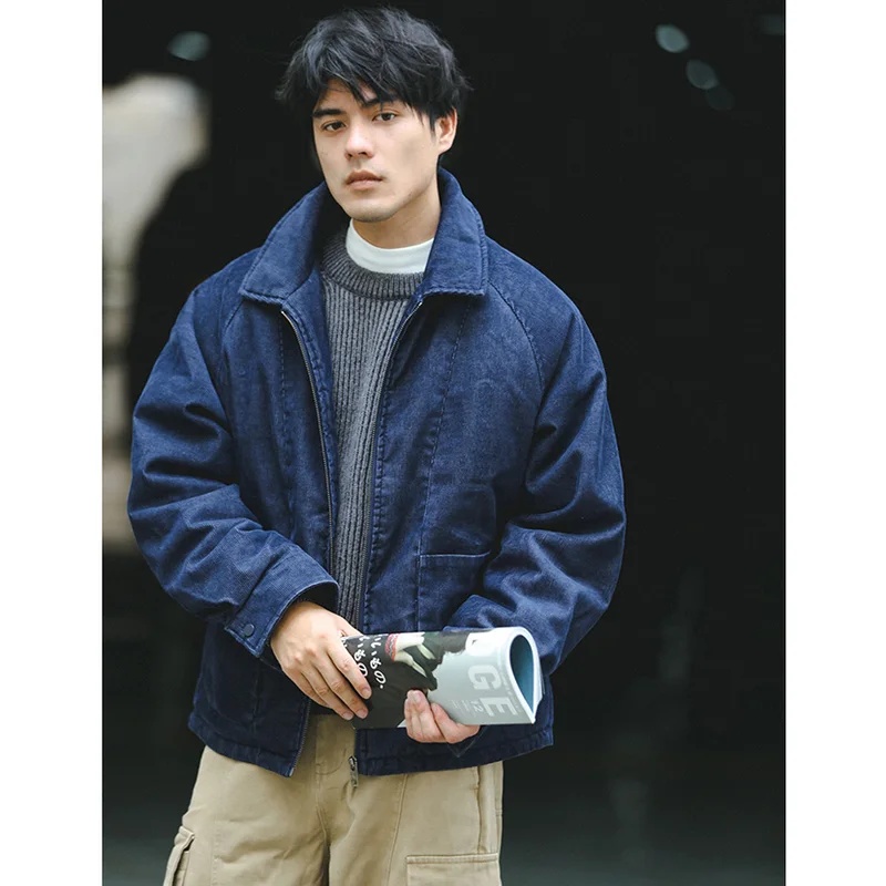 Men Japanese Streetwear Retro  - Corduroy Jacket Men ulasan dan harga