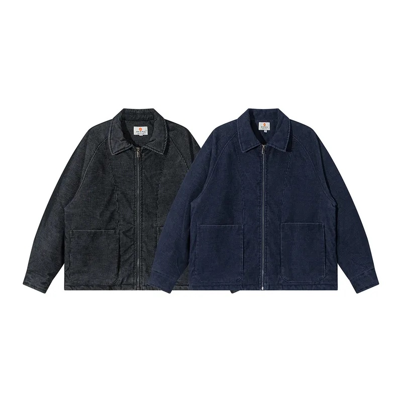 Men Japanese Streetwear Retro  - Corduroy Jacket Men ulasan dan harga