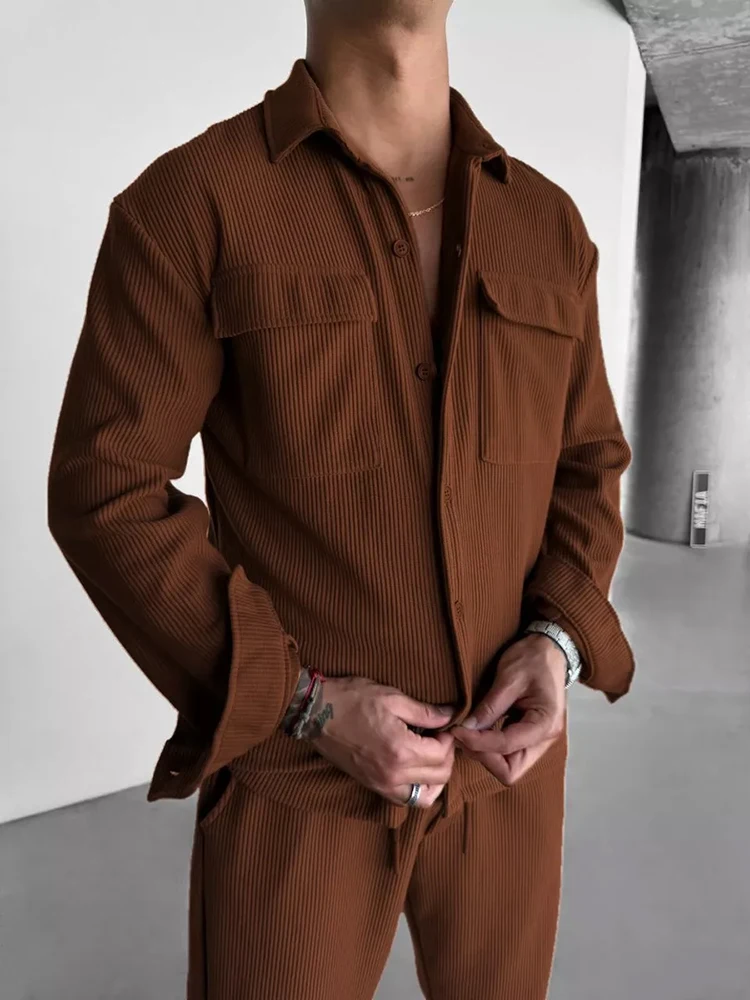2025 Spring Casual Mens Two Pi - Corduroy Jacket Men ulasan dan harga