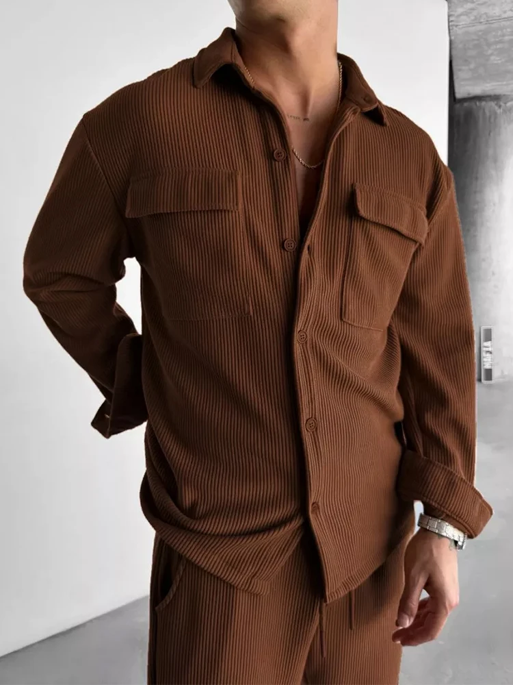 2025 Spring Casual Mens Two Pi - Corduroy Jacket Men ulasan dan harga