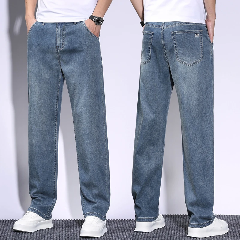 Soft Men's Lyocell Baggy Jeans - Men'S Fashion Korea ulasan dan harga