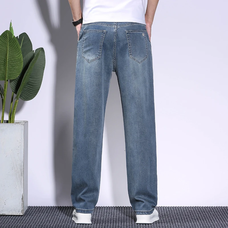 Soft Men's Lyocell Baggy Jeans - Men'S Fashion Korea ulasan dan harga