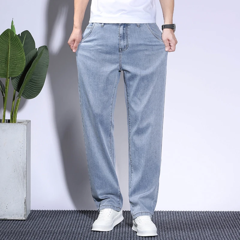 Soft Men's Lyocell Baggy Jeans - Men'S Fashion Korea ulasan dan harga