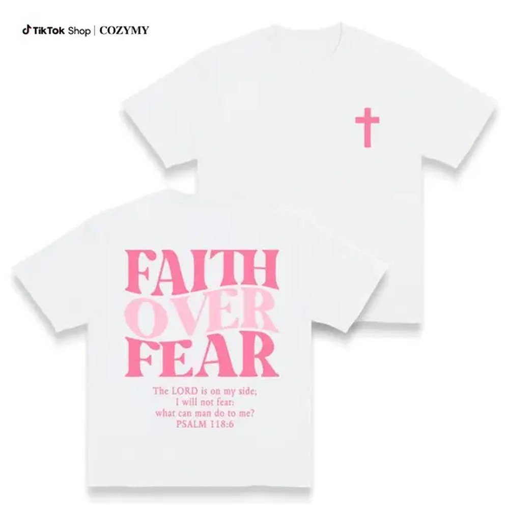 Faith Over Fear Graphic Tees - - Mens Fashion Urban ulasan dan harga
