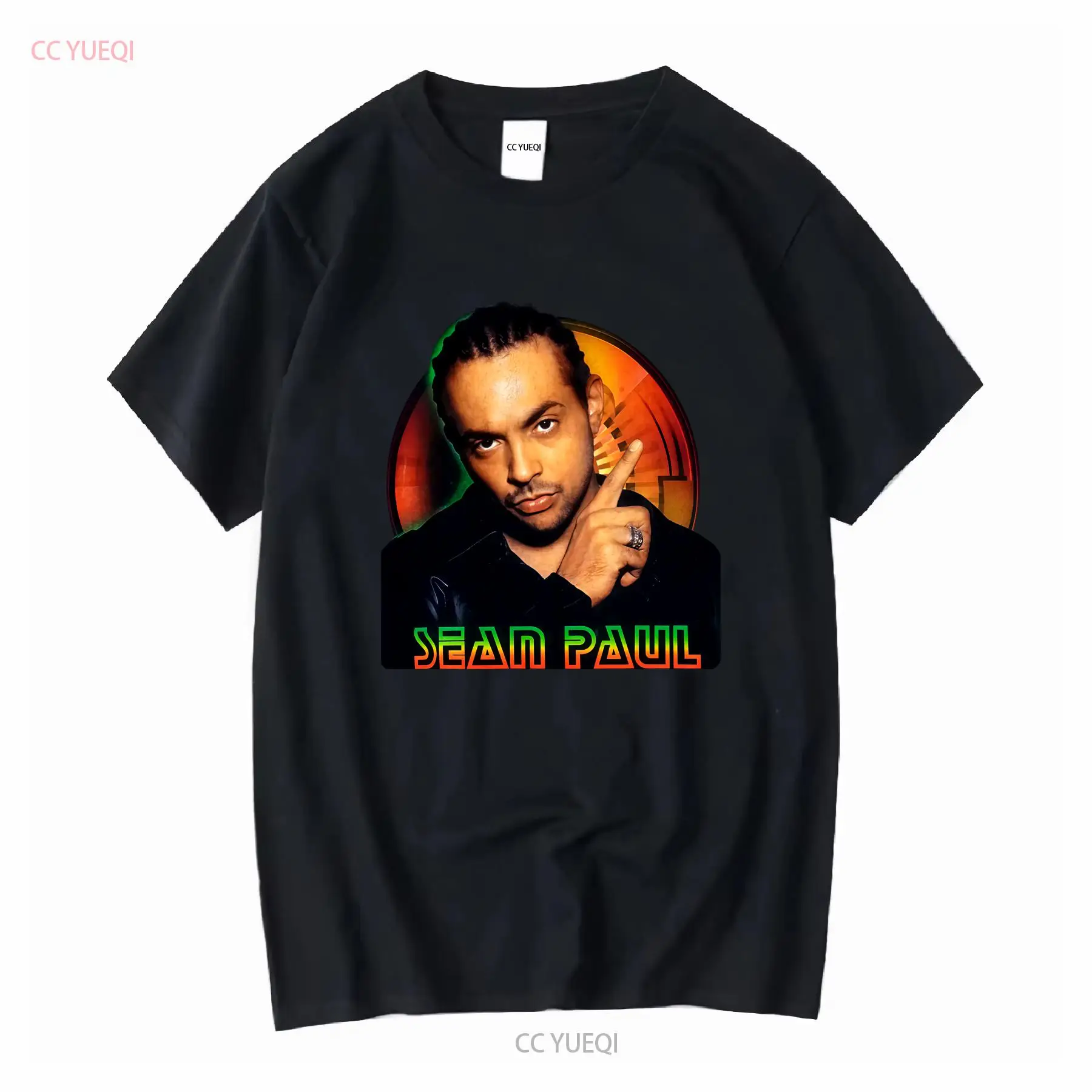 RAPPER Sean Paul black T shirt - Mens Fashion Black Shirt ulasan dan harga
