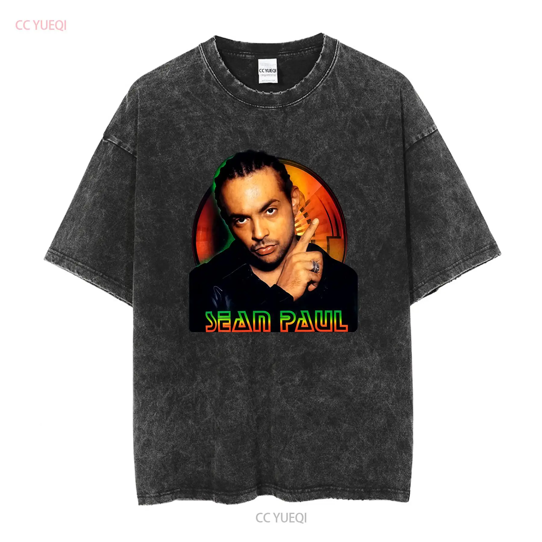 RAPPER Sean Paul black T shirt - Mens Fashion Black Shirt ulasan dan harga