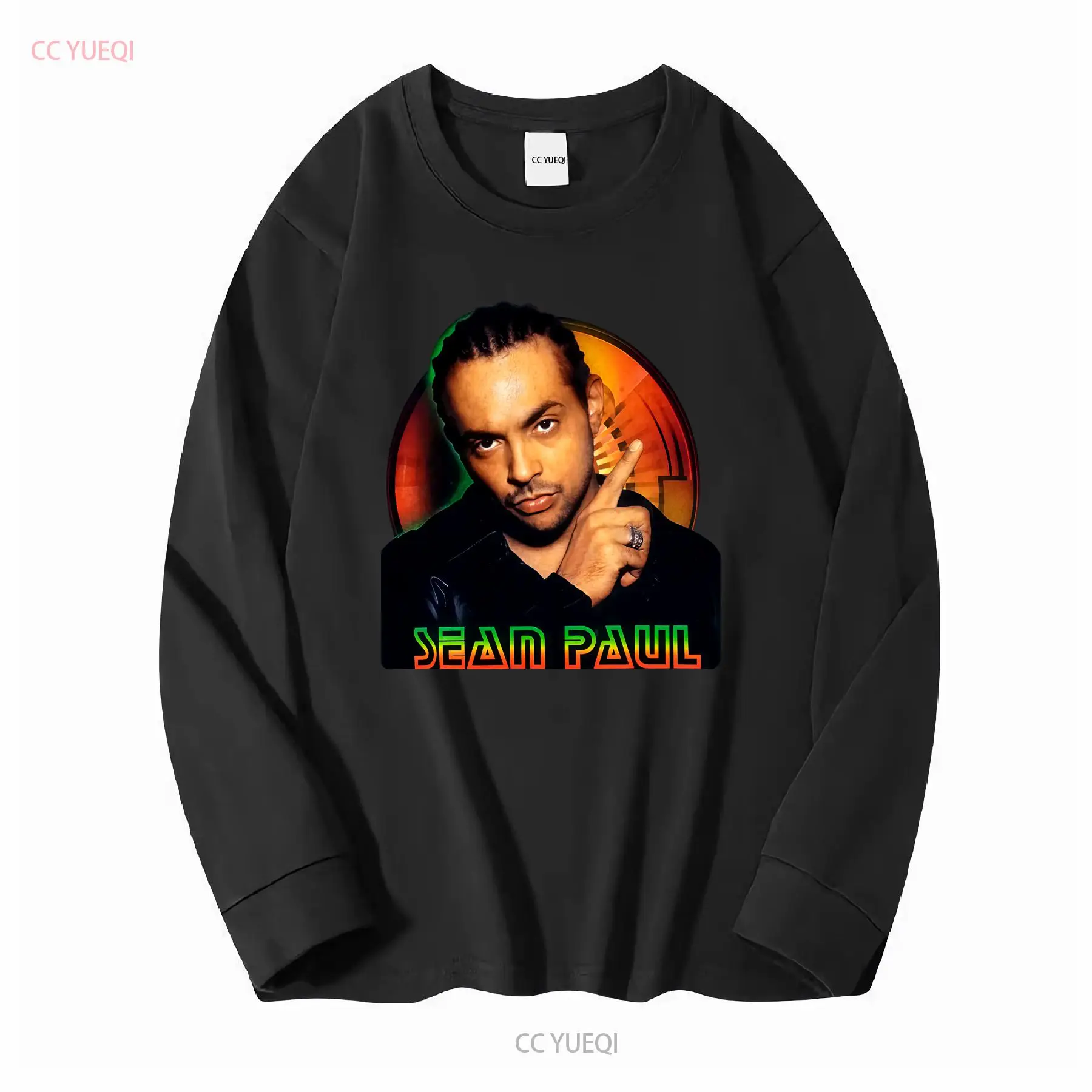 RAPPER Sean Paul black T shirt - Mens Fashion Black Shirt ulasan dan harga
