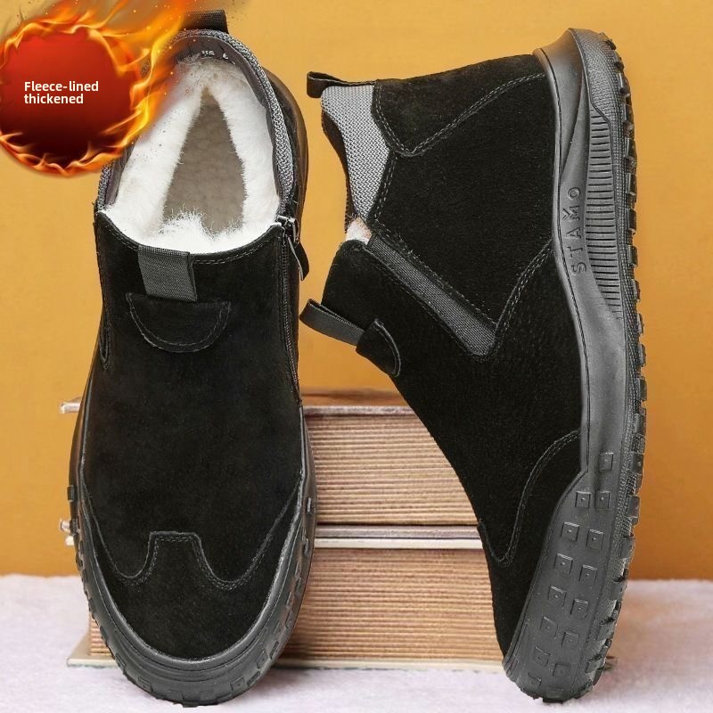 Winter Men's Shoes Plush Warm  - Men'S Fashion Loafers ulasan dan harga
