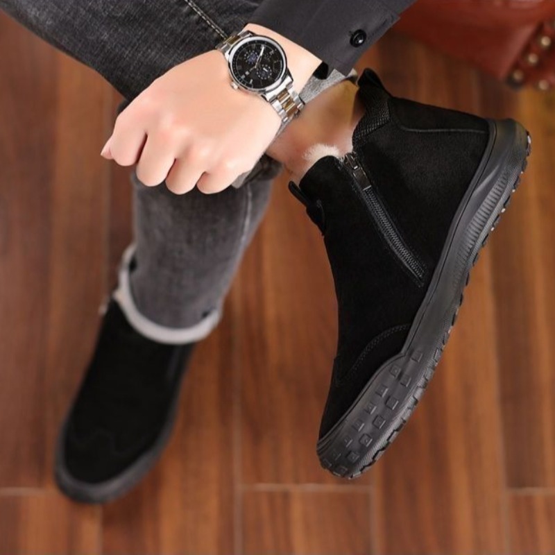 Winter Men's Shoes Plush Warm  - Men'S Fashion Loafers ulasan dan harga