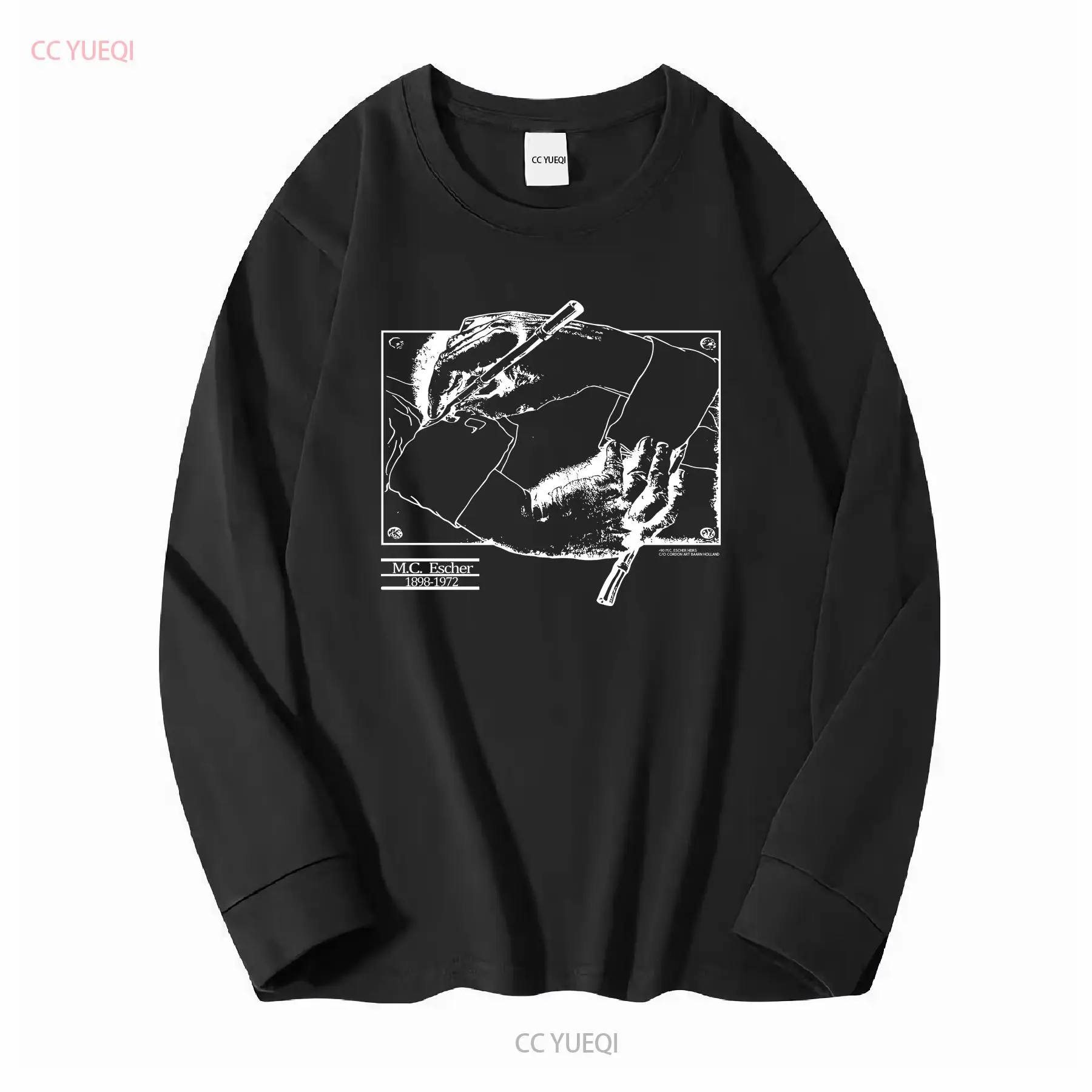 Vintage 1990 MC Escher T Shirt - Mens Fashion Black Shirt ulasan dan harga