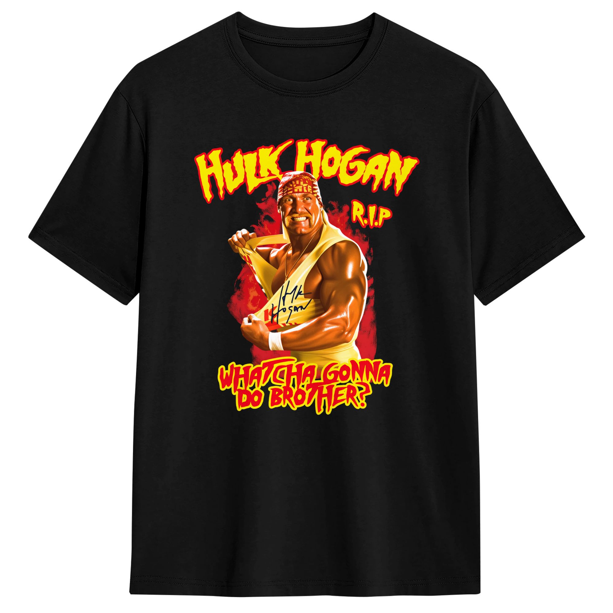 Classic RIP Hulk Hogan Print T - Men'S Fashion Aesthetics ulasan dan harga