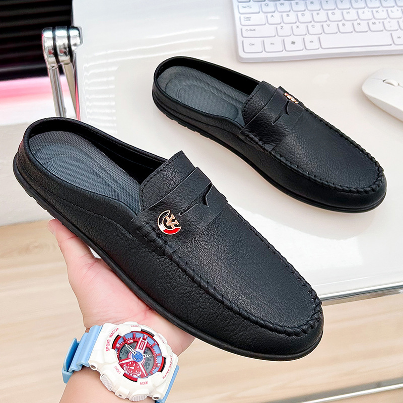 Men Slippers Fashion Leather L - Men'S Fashion Loafers ulasan dan harga