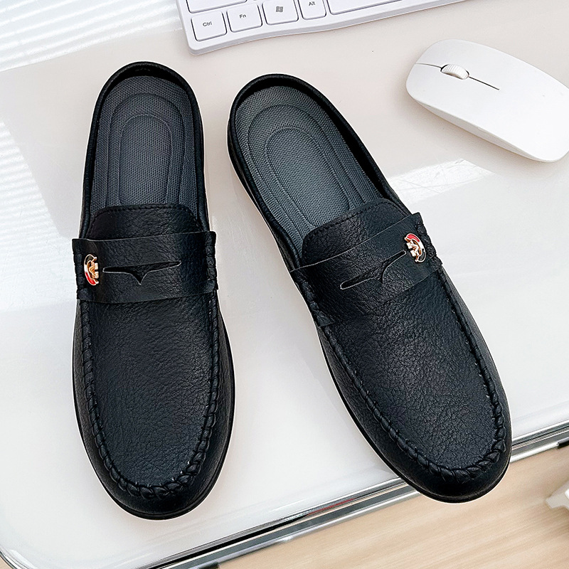 Men Slippers Fashion Leather L - Men'S Fashion Loafers ulasan dan harga