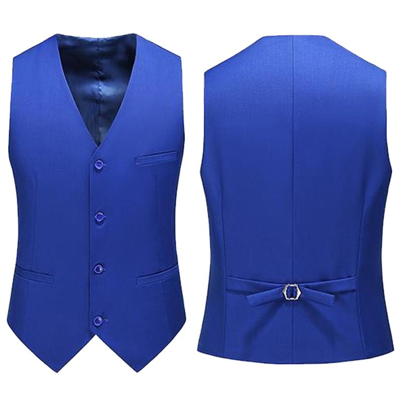 19 Colors Men Vest Solid Color - Formal Waistcoat Vest ulasan dan harga