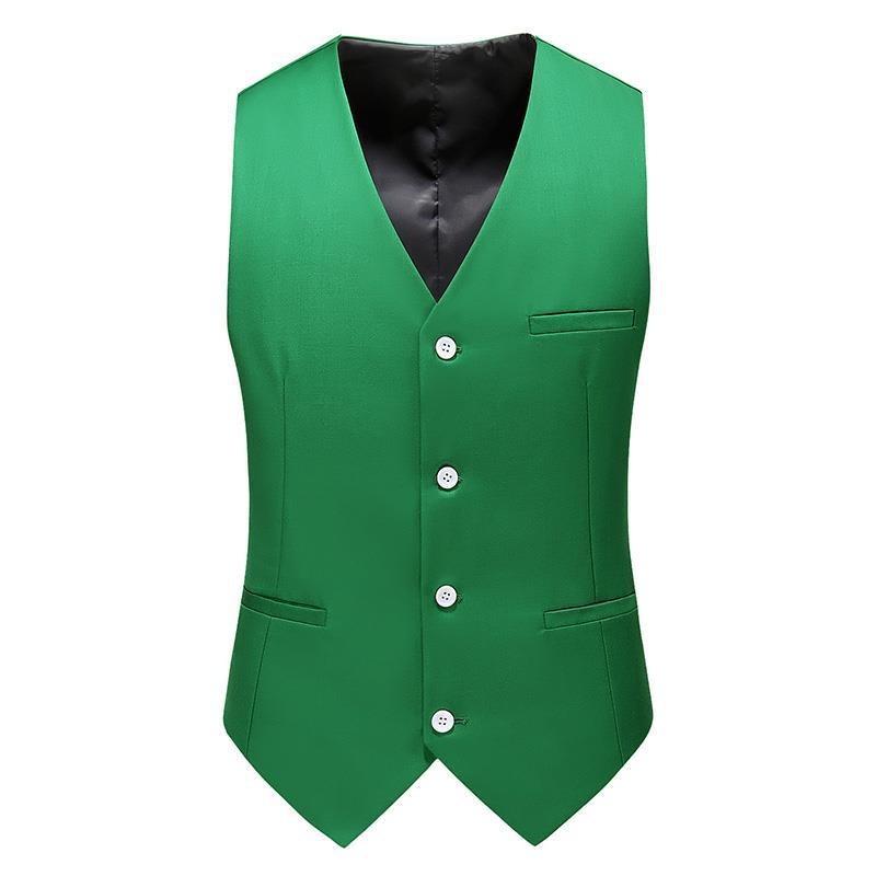 19 Colors Men Vest Solid Color - Formal Waistcoat Vest ulasan dan harga