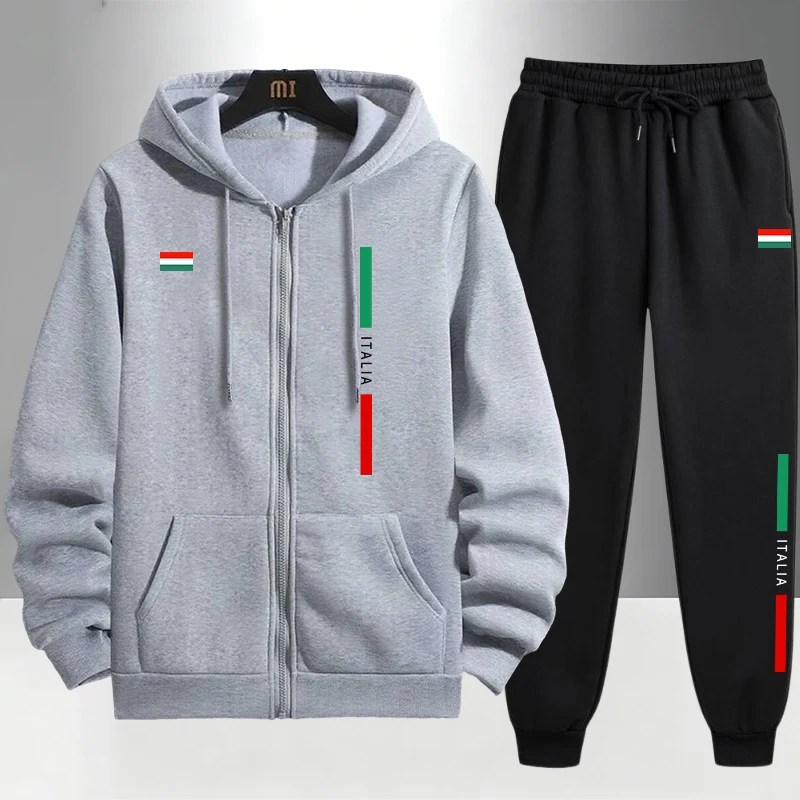 Italy Fashion Men's Set Zipper - Mens Fashion Urban ulasan dan harga
