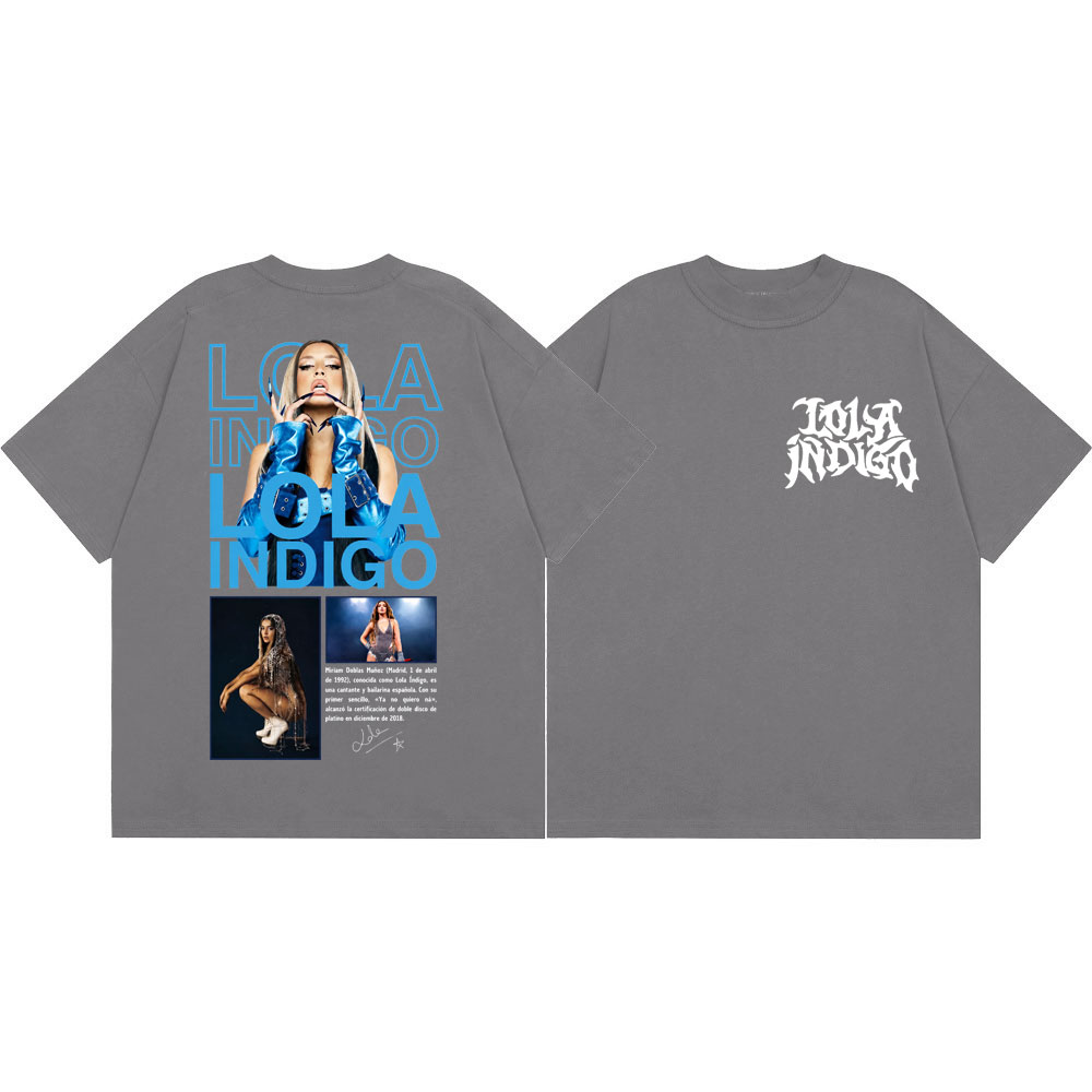 Singer Lola Indigo Merch T-shi - Men'S Fashion Aesthetics ulasan dan harga