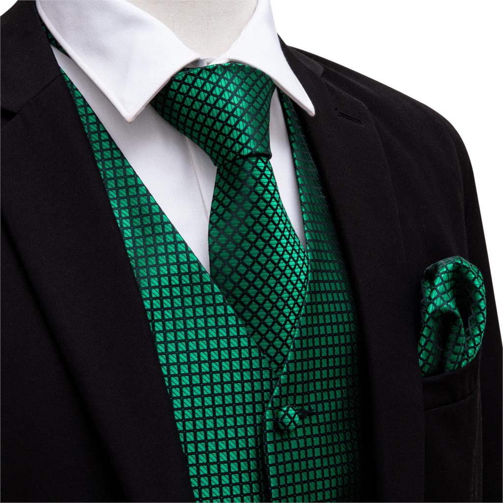 Green Suit Vest Men Paisley Wa - Formal Waistcoat Vest ulasan dan harga