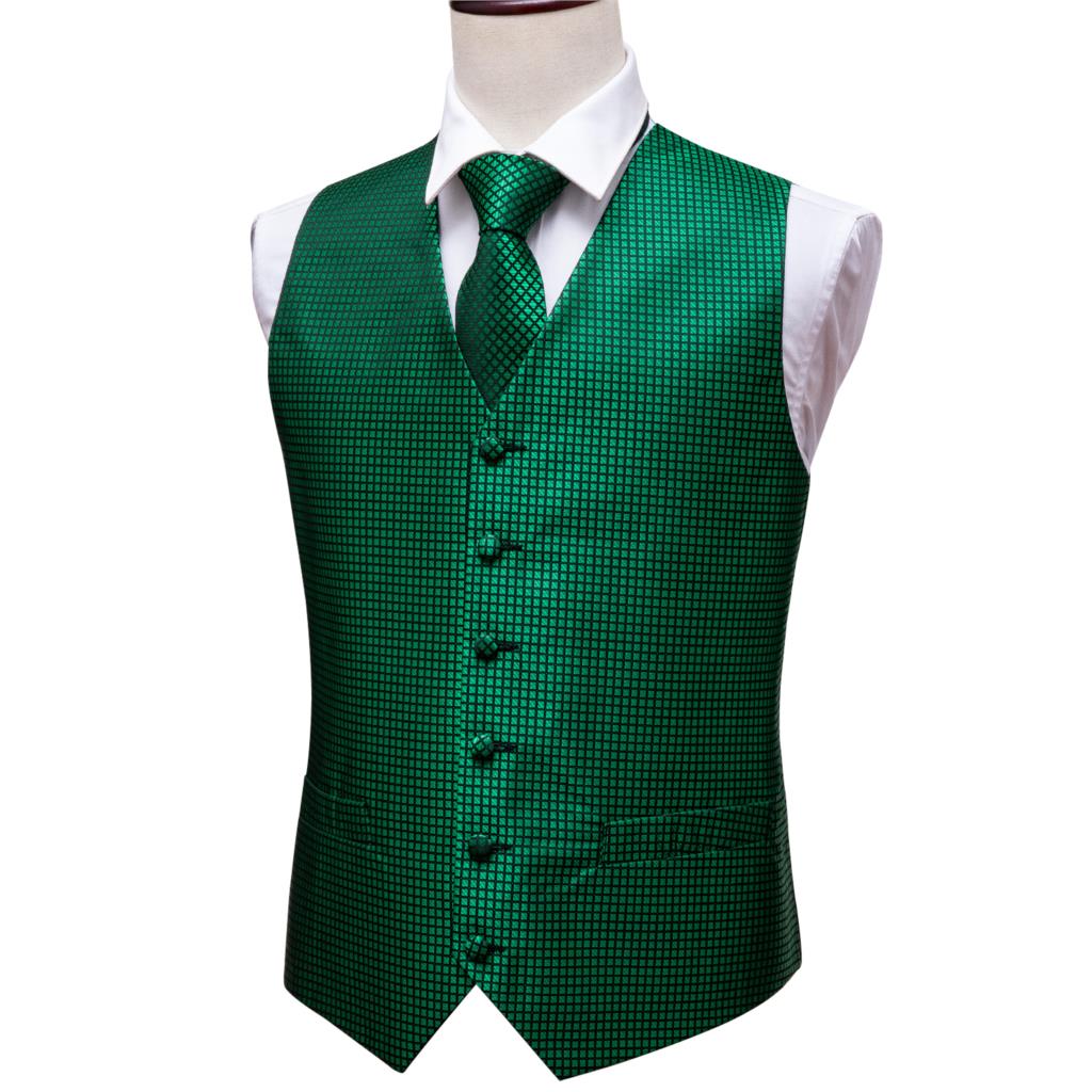 Green Suit Vest Men Paisley Wa - Formal Waistcoat Vest ulasan dan harga