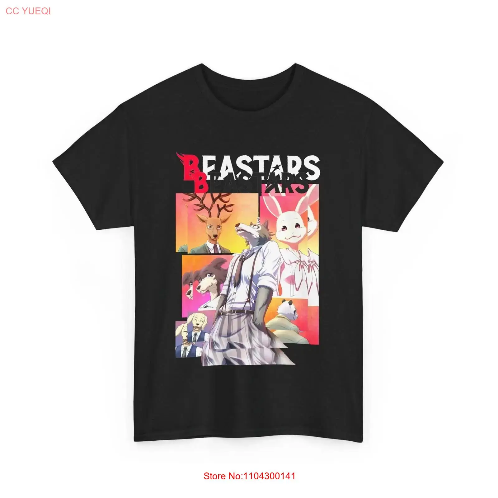 Anime Beastars Legoshi Black T - Mens Fashion Black Shirt ulasan dan harga