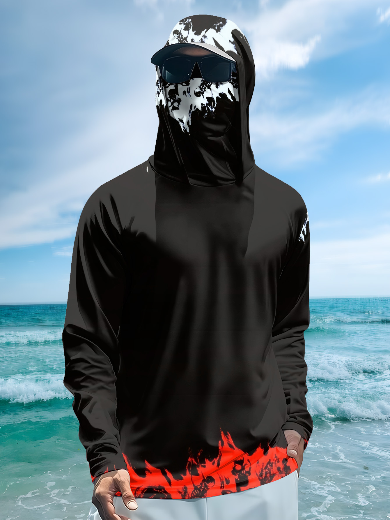 Men Hood Fishing Shirt long sl - Men'S Fashion 2025 ulasan dan harga