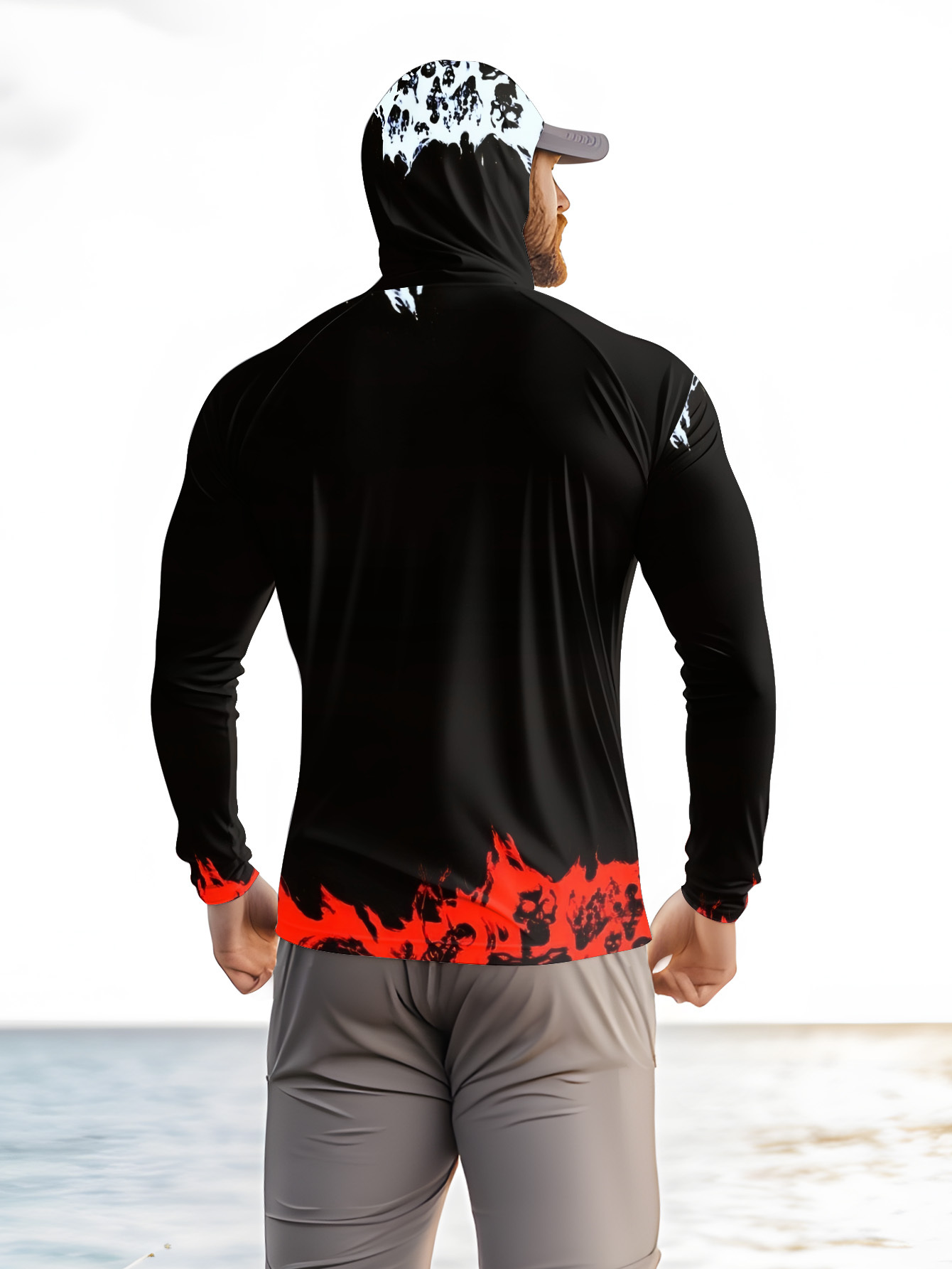 Men Hood Fishing Shirt long sl - Men'S Fashion 2025 ulasan dan harga