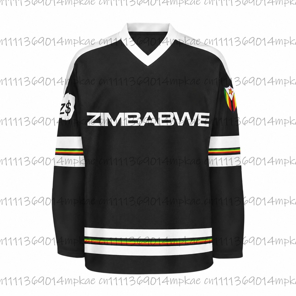 Men's Zimbabwe Printed V-Neck  - Mens Fashion Style ulasan dan harga