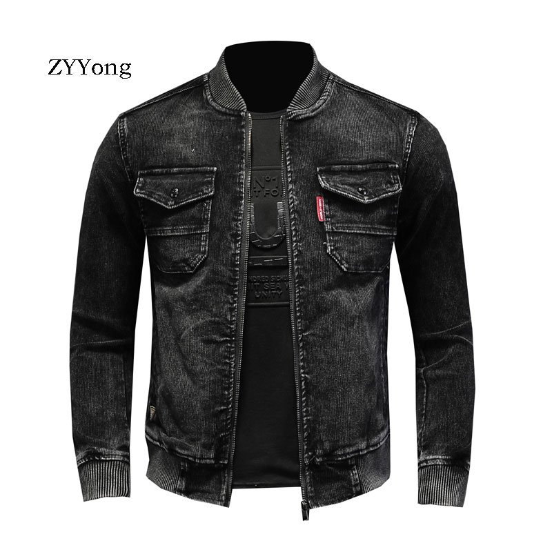 Stand Collar Bomber Pilot Blac - Corduroy Jacket Men ulasan dan harga