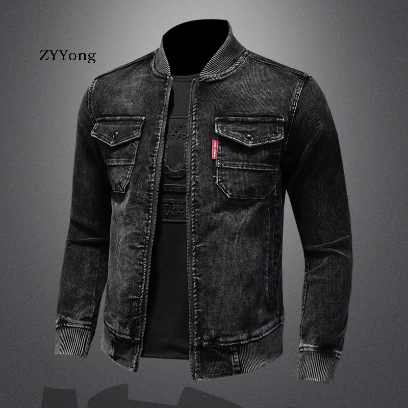 Stand Collar Bomber Pilot Blac - Corduroy Jacket Men ulasan dan harga