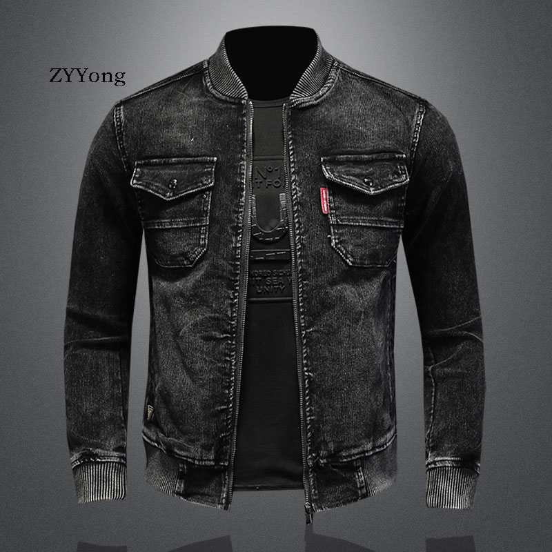 Stand Collar Bomber Pilot Blac - Corduroy Jacket Men ulasan dan harga