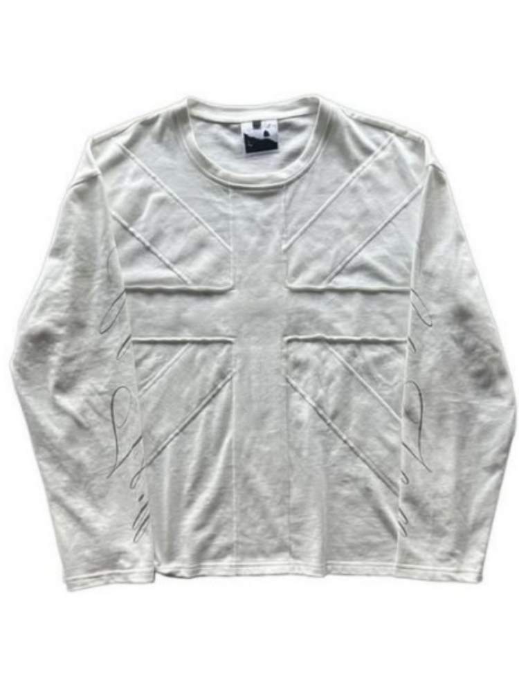 Gothic cross print long sleeve - Men'S Fashion Aesthetics ulasan dan harga