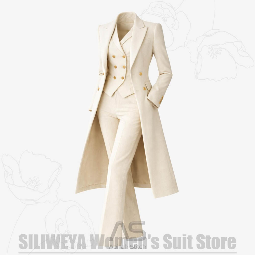Women's Suit 3 Piece Double Br - Formal Waistcoat Vest ulasan dan harga