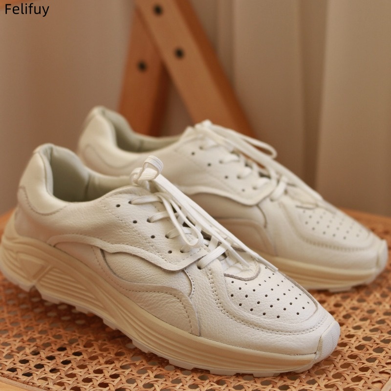 Round-toe Lace-up Casual White - Men'S Fashion Loafers ulasan dan harga