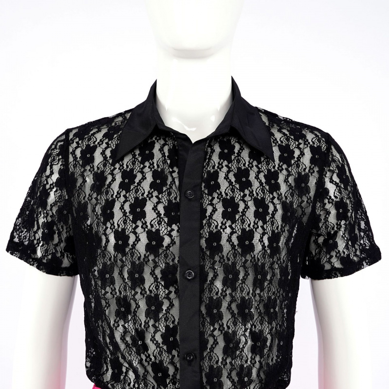 Movie Elvis Presley Costume Pi - Mens Fashion Black Shirt ulasan dan harga