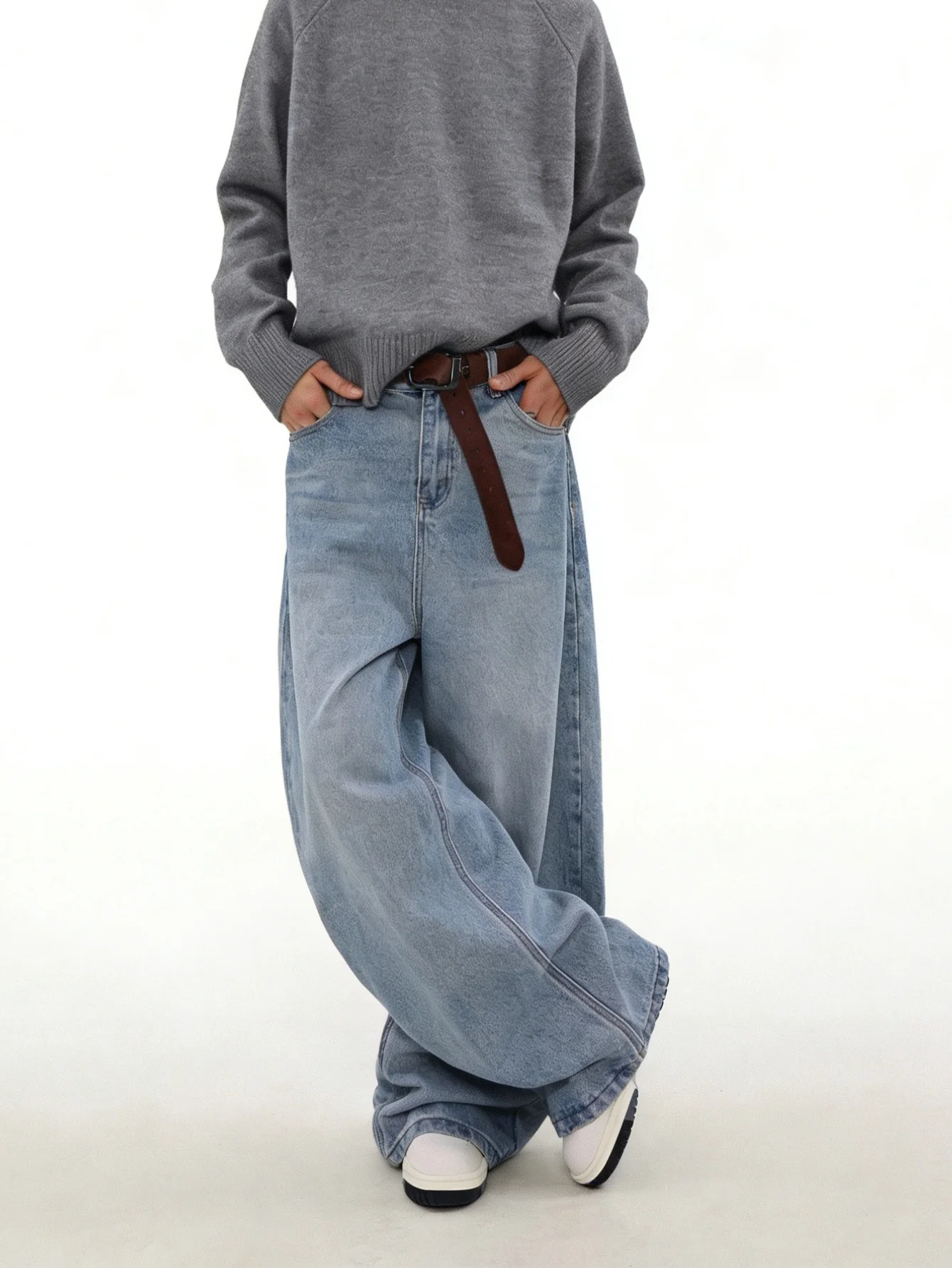 Light Retro Y2K Blue Baggy Jea - Men'S Fashion For 60 Year Old ulasan dan harga